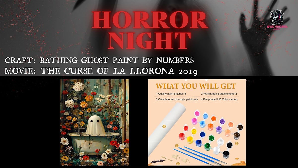 Horror Night: Bathing Ghost Paint By Numbers