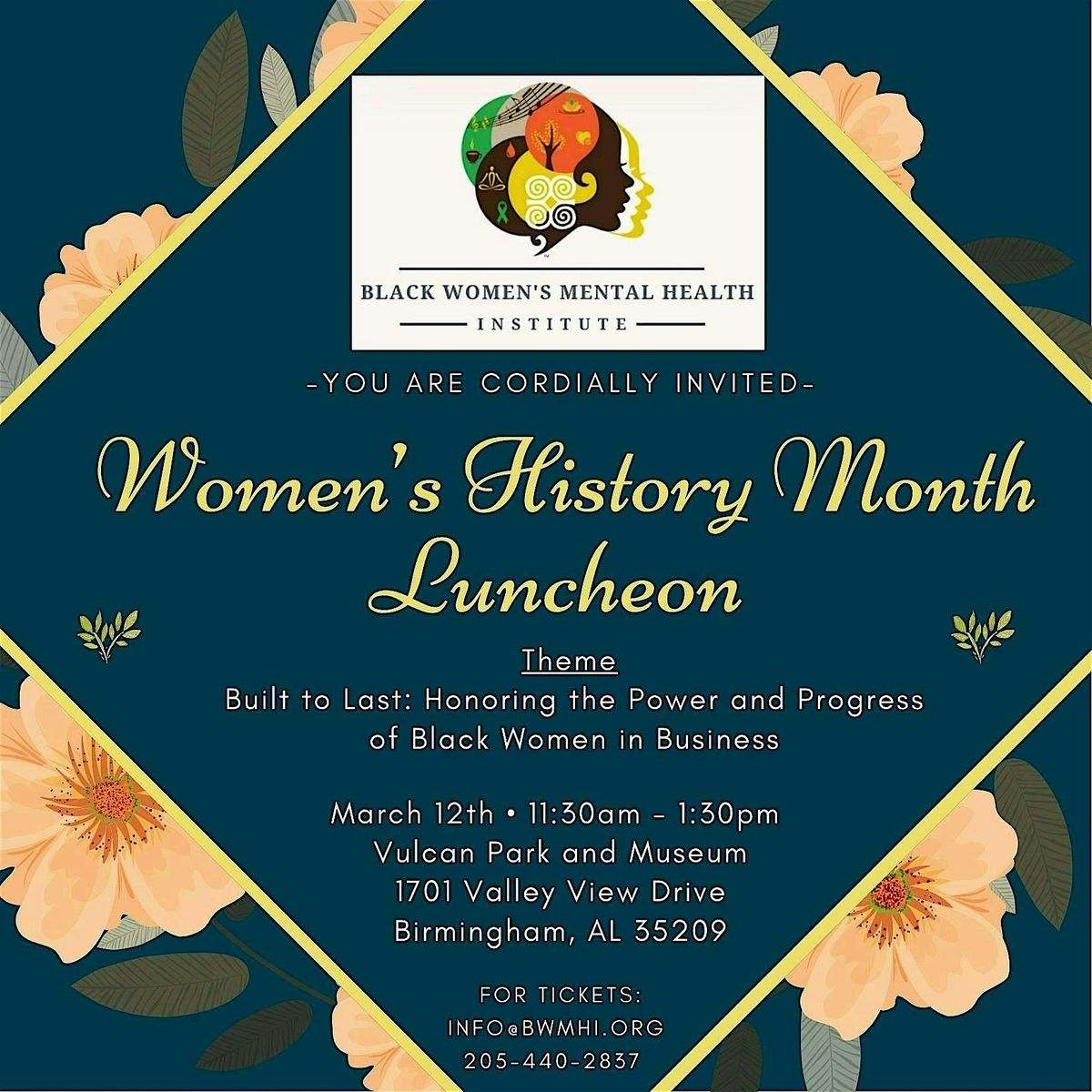 Women's History Month Luncheon - Black Women's Mental Health Institute