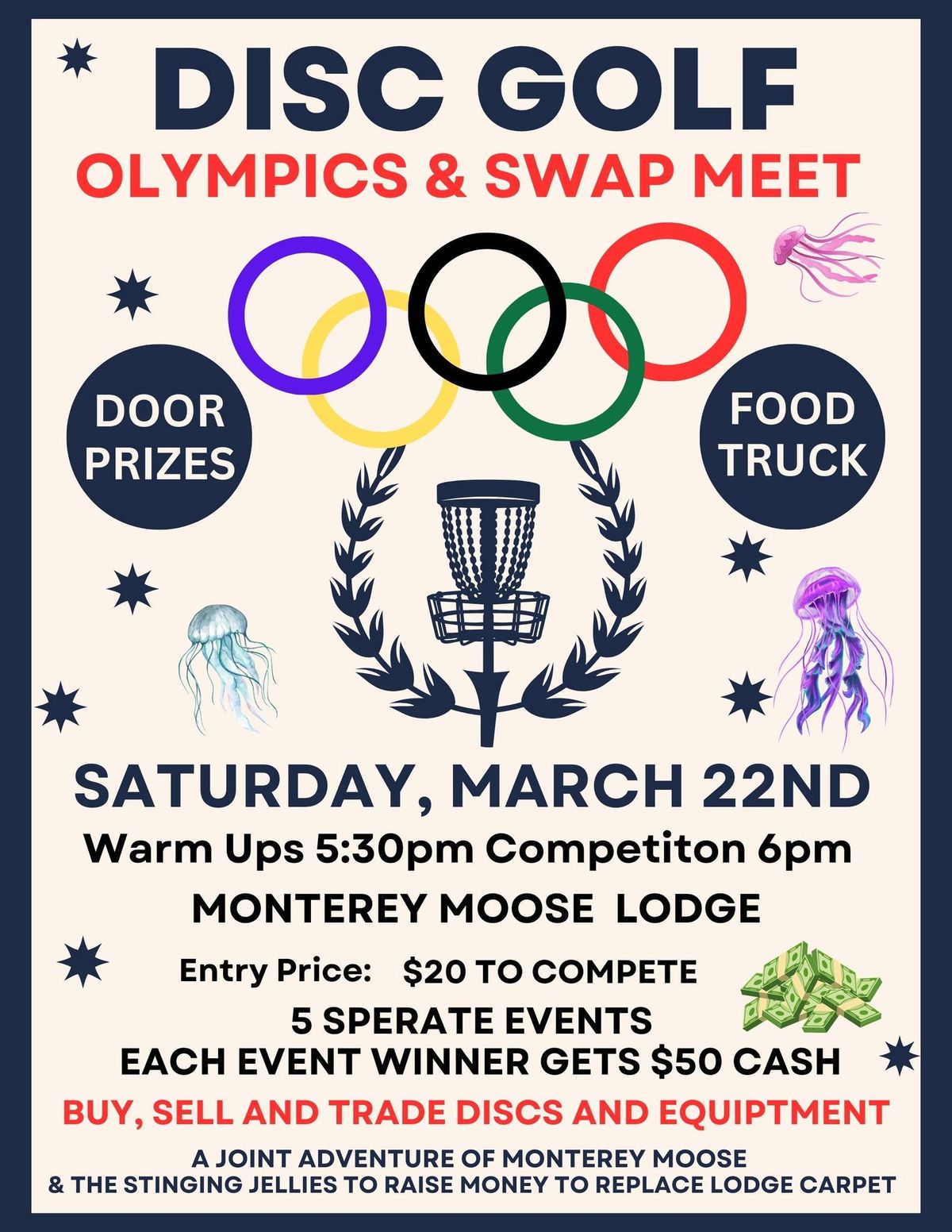 Disc Golf Olympics & Swap Meet Saturday, March 22nd 