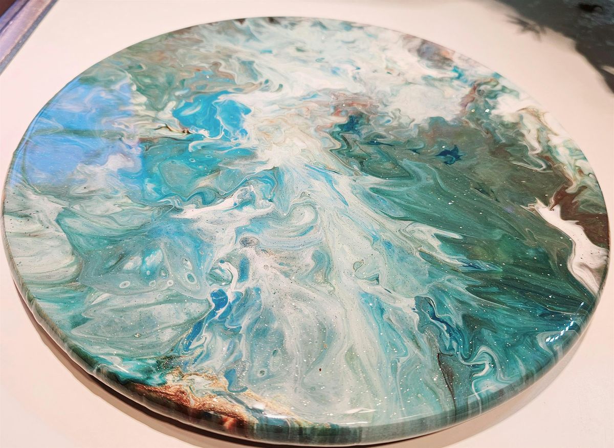 Acrylic Paint Pour & Resin Lazy Susan