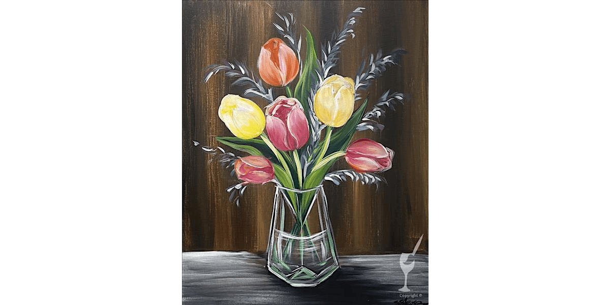 Vase of Colorful Blooms - Paint and Sip in Houston | Classpop!\u2122