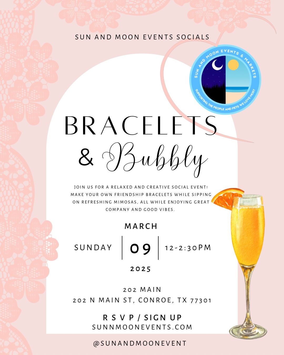 Bracelets & Bubbly Social - Downtown Conroe