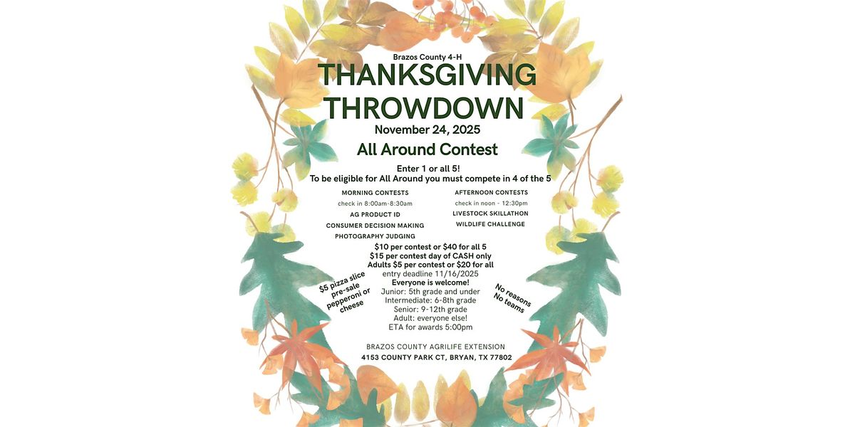 Brazos County 4-H Thanksgiving Throwdown