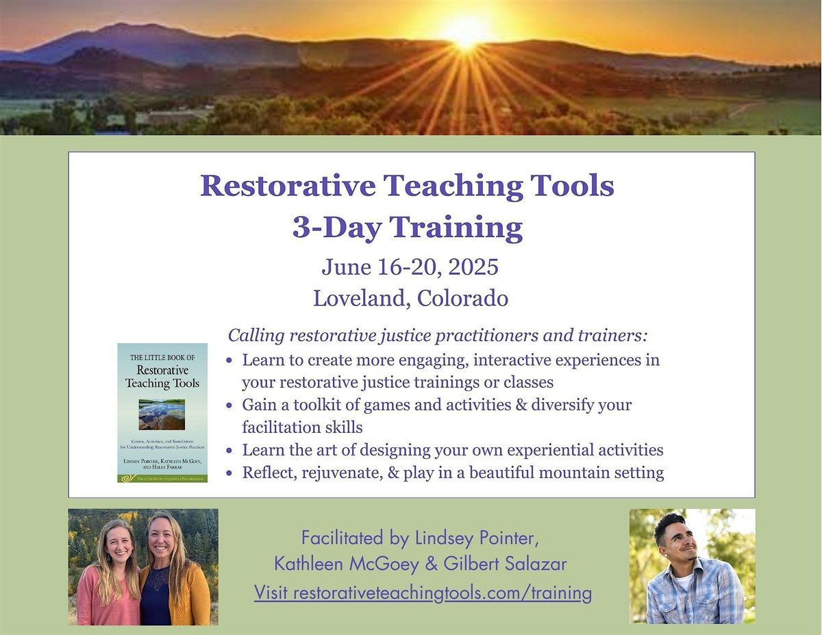 Restorative Teaching Tools Training - June 16-20, 2025