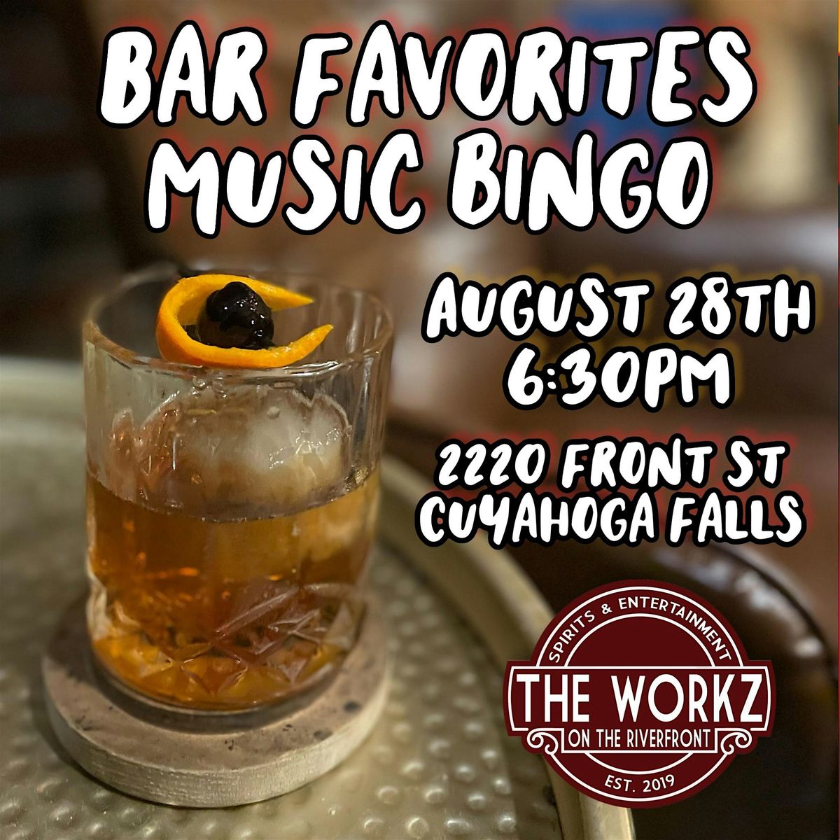 BAR FAVORITES MUSIC BINGO