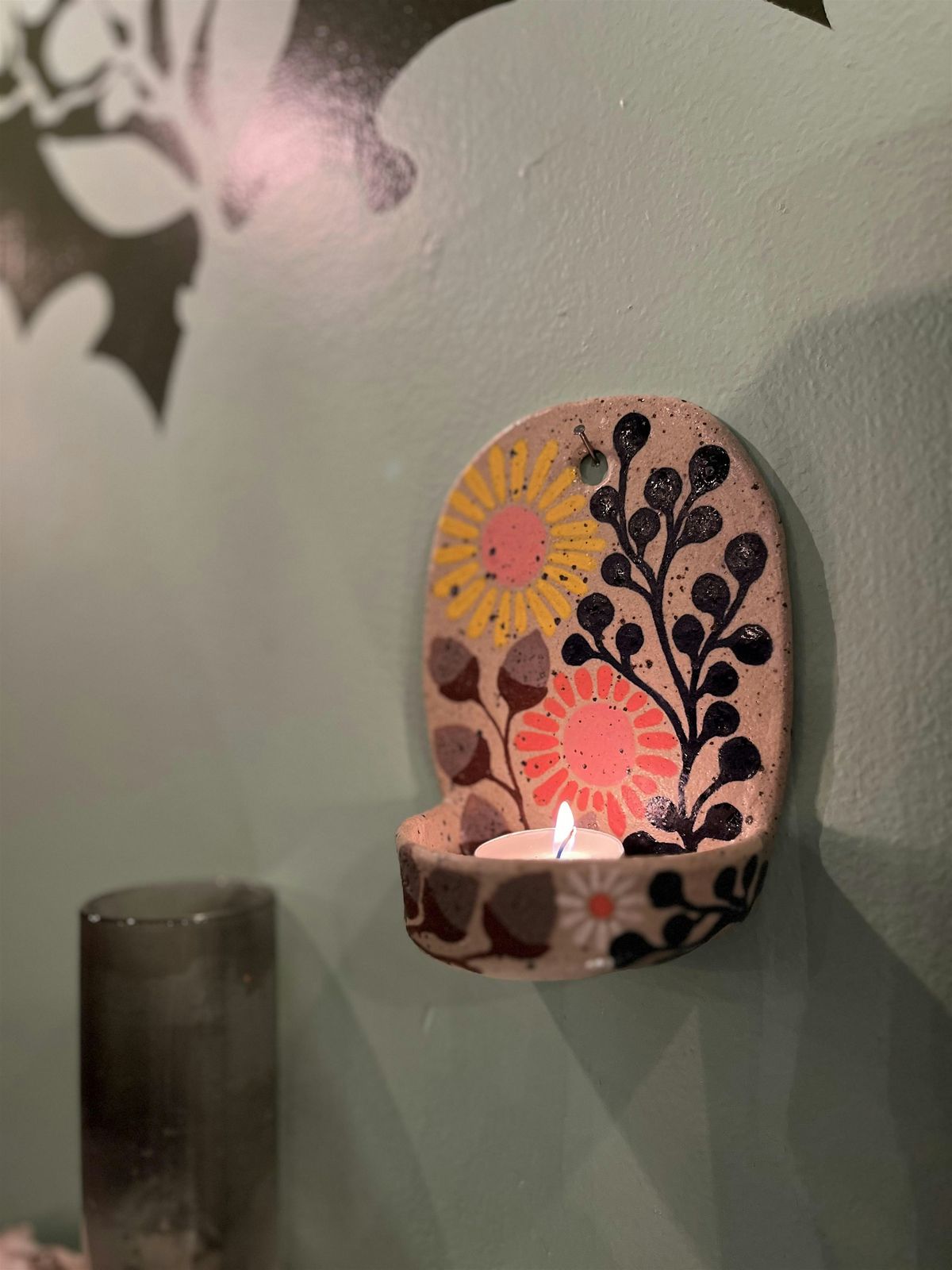 Wall Sconce Candle Holder: Handbuilt Pottery Workshop