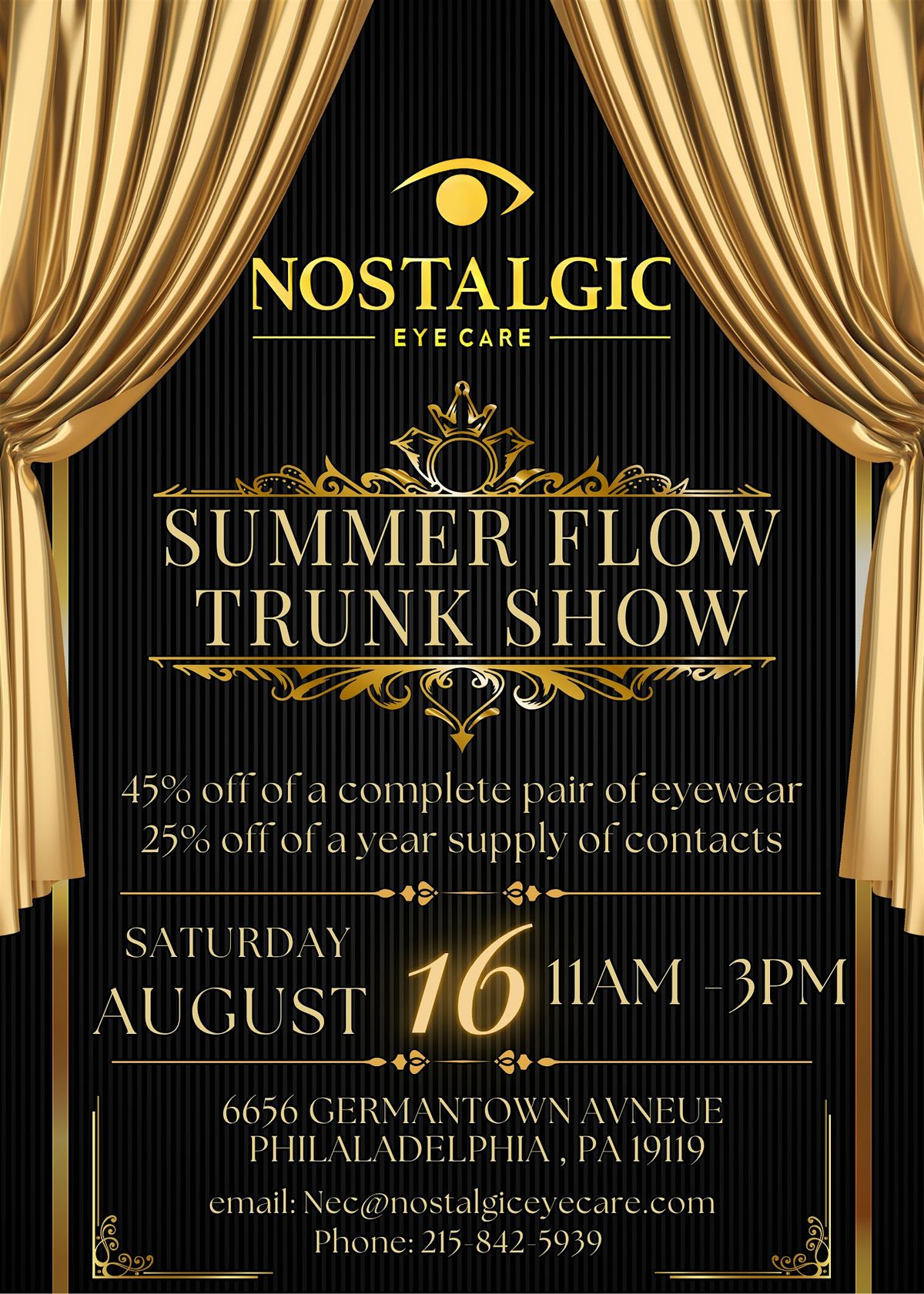 Nostalgic Eye Care Summer Flow Trunk Show 2025