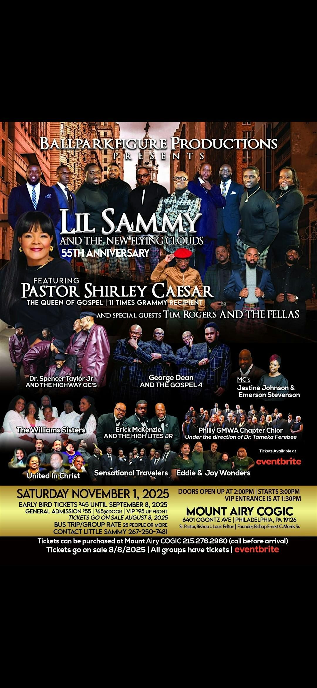 Lil Sammy and The New Flying Clouds 55th Anni Feat Pastor Shirley Caesar