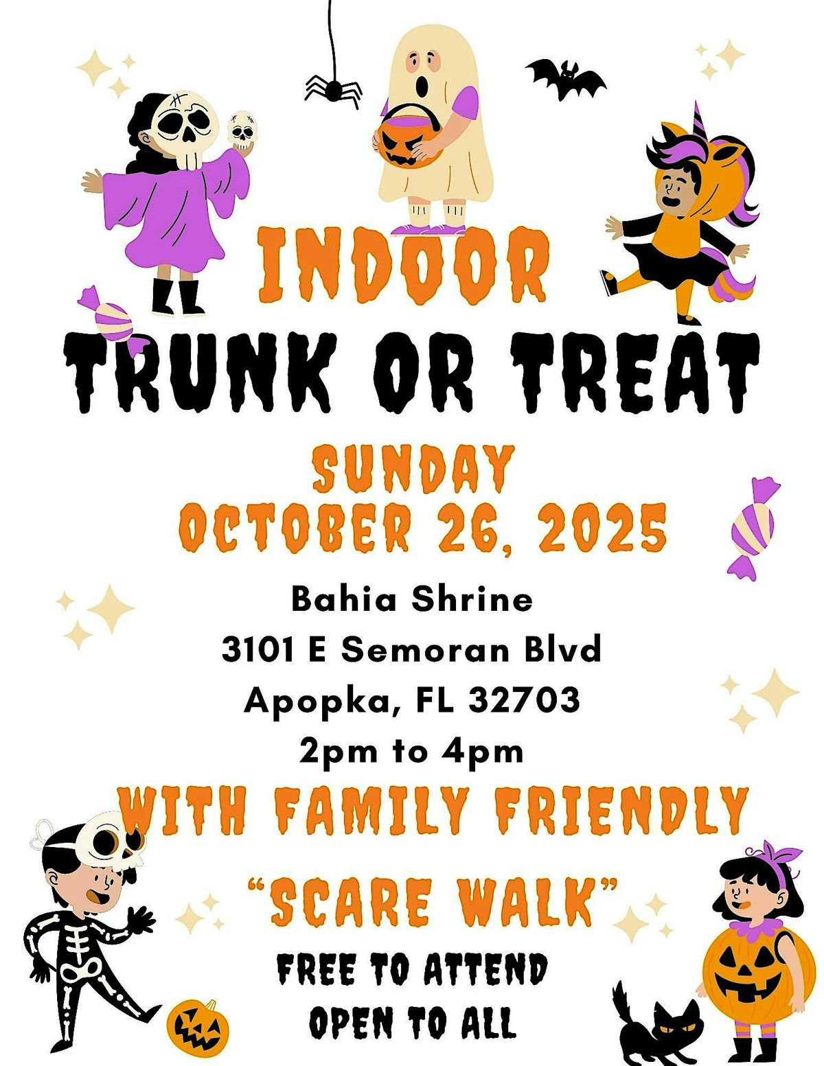 Apopka Indoor Trunk or Treat and Scare Walk