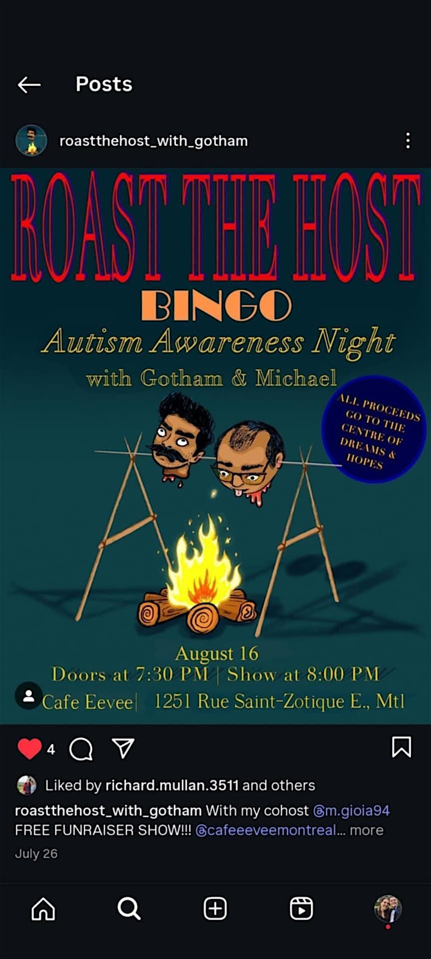 autism comedy fundraiser