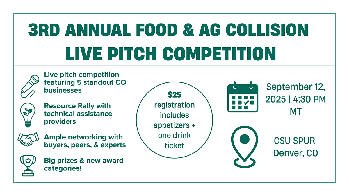 2025 Colorado Food & Agriculture Collision Pitch Competition