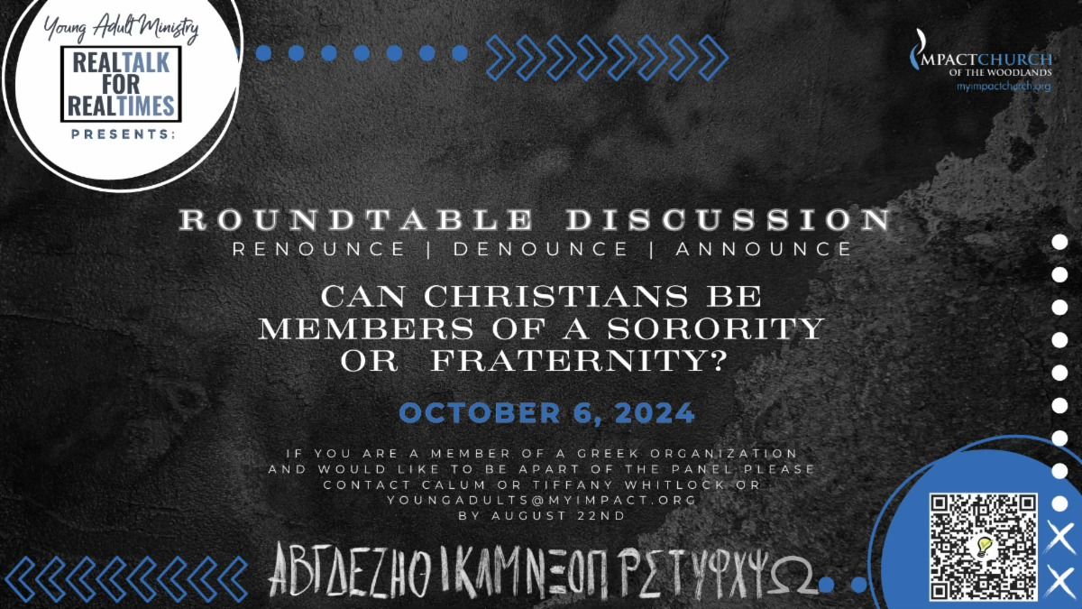 Roundtable Discussion: Can Christians Be Members of a Sorority or Fraternity?