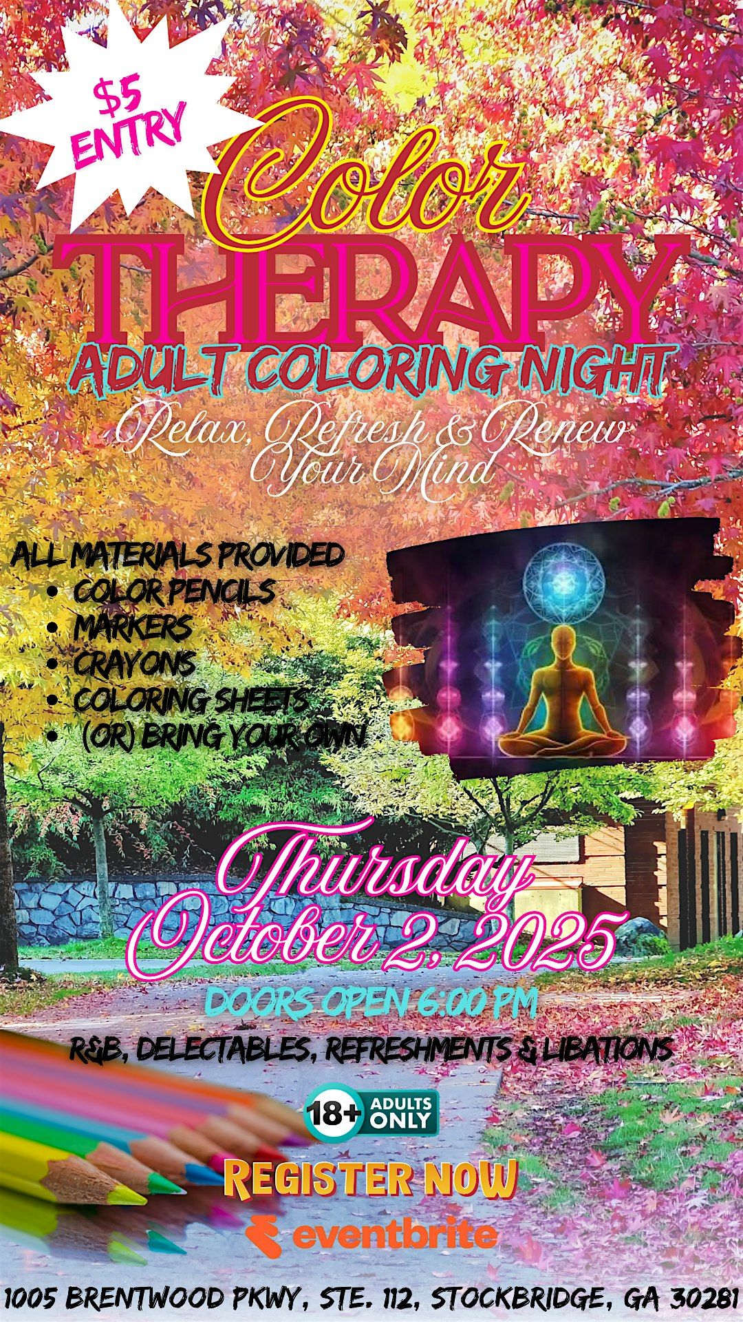 Color Therapy Adult Coloring Night