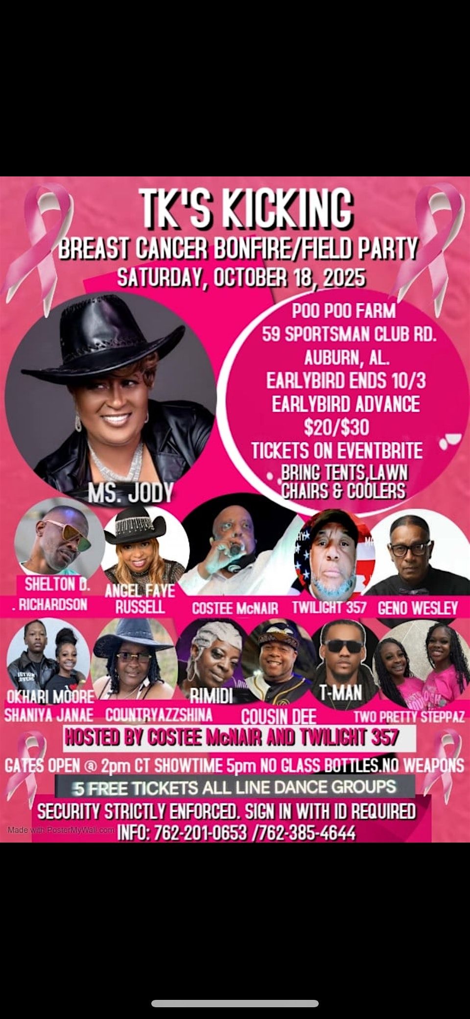 TK\u2019S KICKING BREAST CANCER BONFIRE\/FIELDPARTY