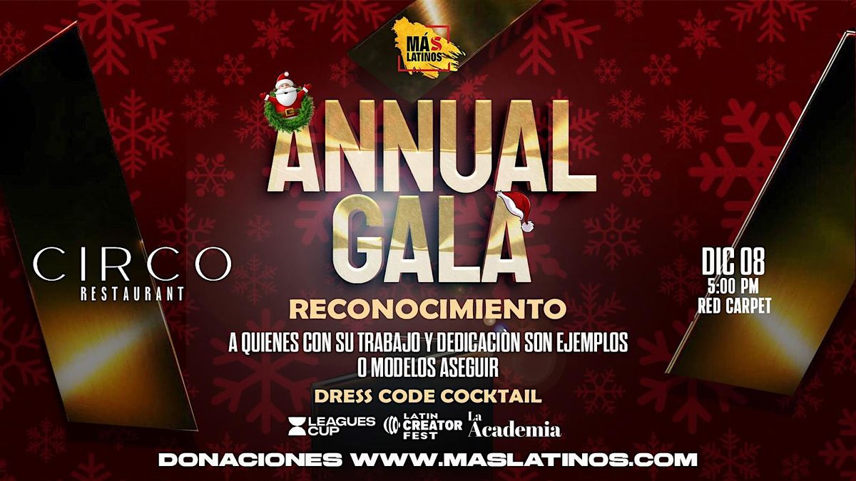 M\u00e1s Latinos "Annual Gala" Dic 8 \/ 5 pm