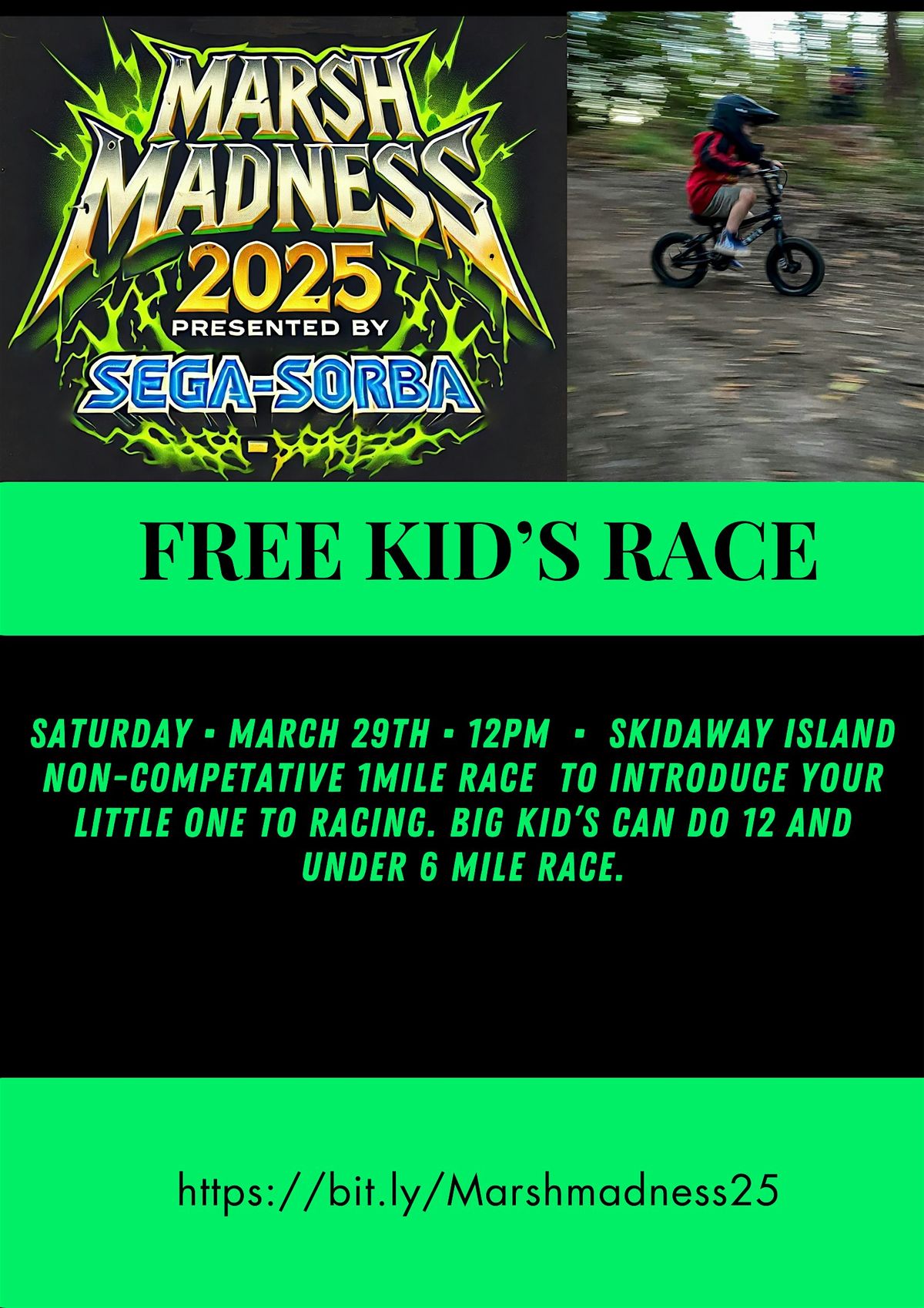 Marsh Madness 2025 Free Kid's MTB race