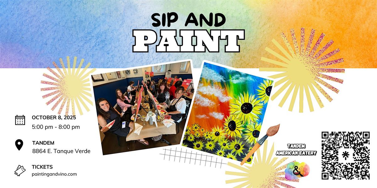 Sunflower Sunset Paint and Sip + Wine Specials