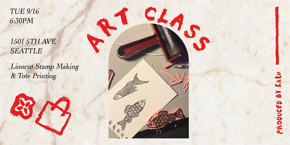 LALU ART CLASS | Linocut Stamp Making & Tote Printing