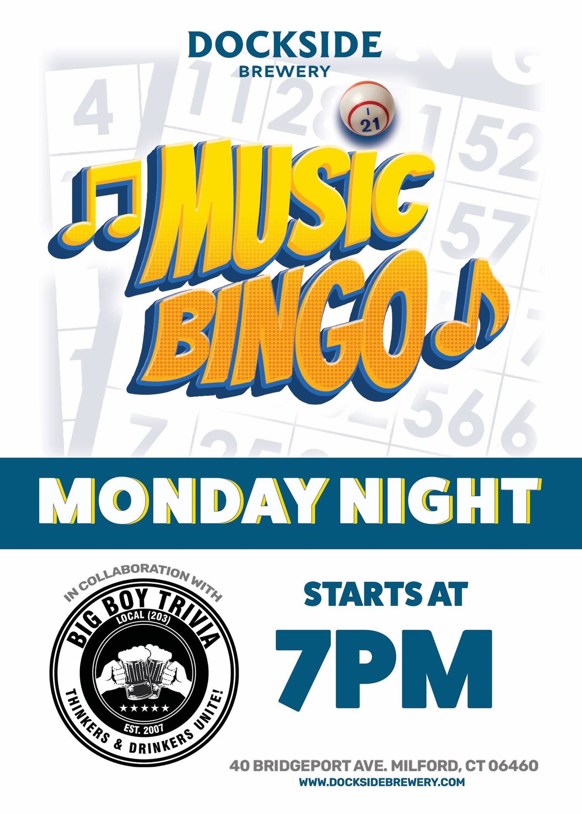 Monday Night Music Bingo