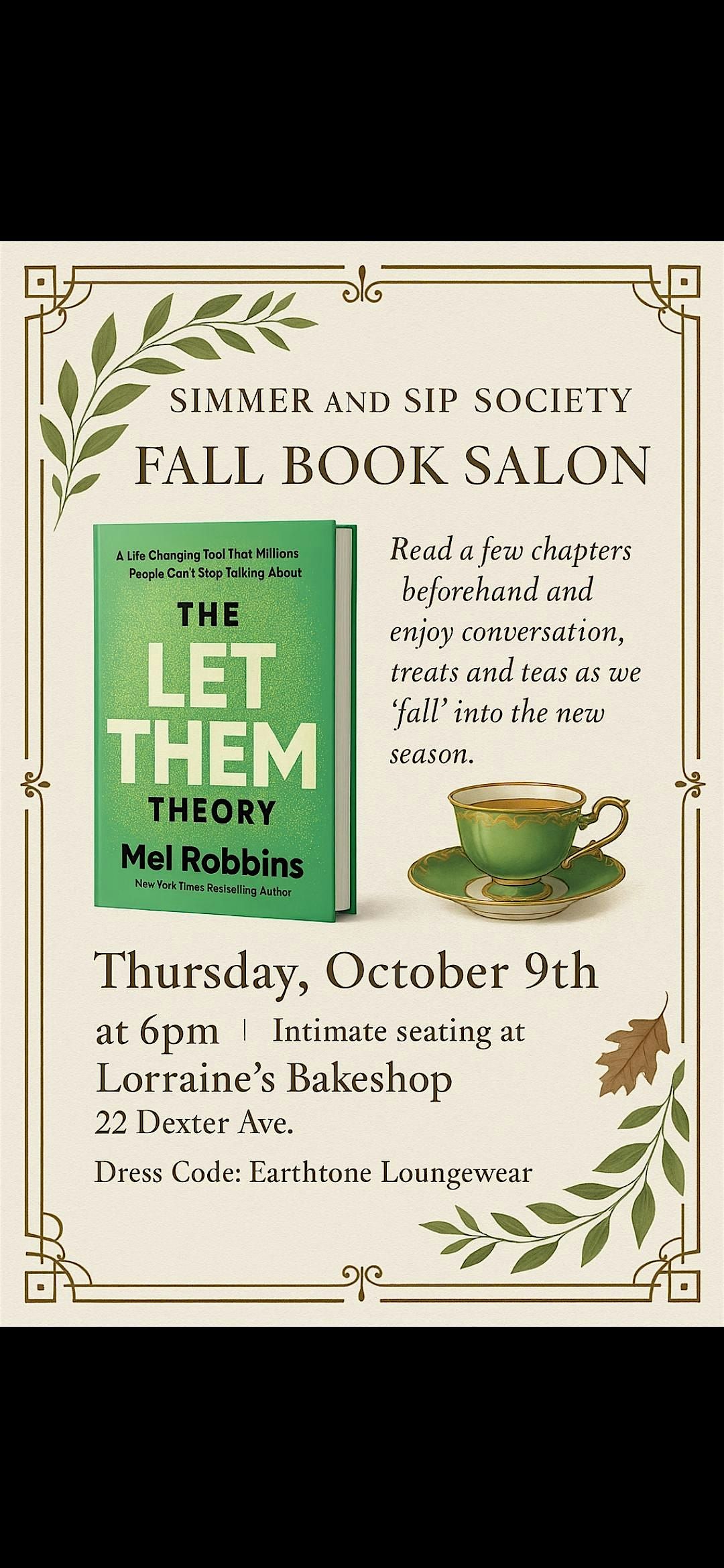 Simmer and Sip Presents: Fall Book Salon