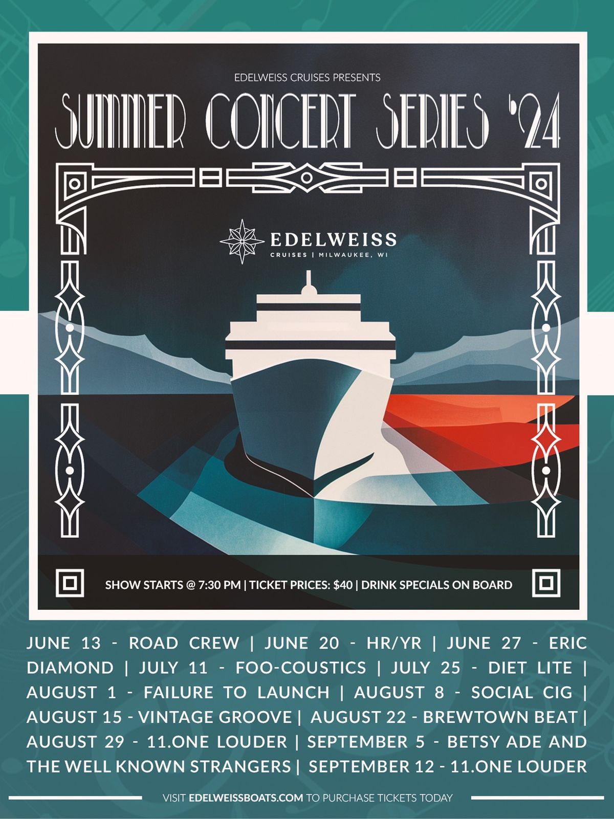 Failure to Launch at Edelweiss Boat Summer Concert Series