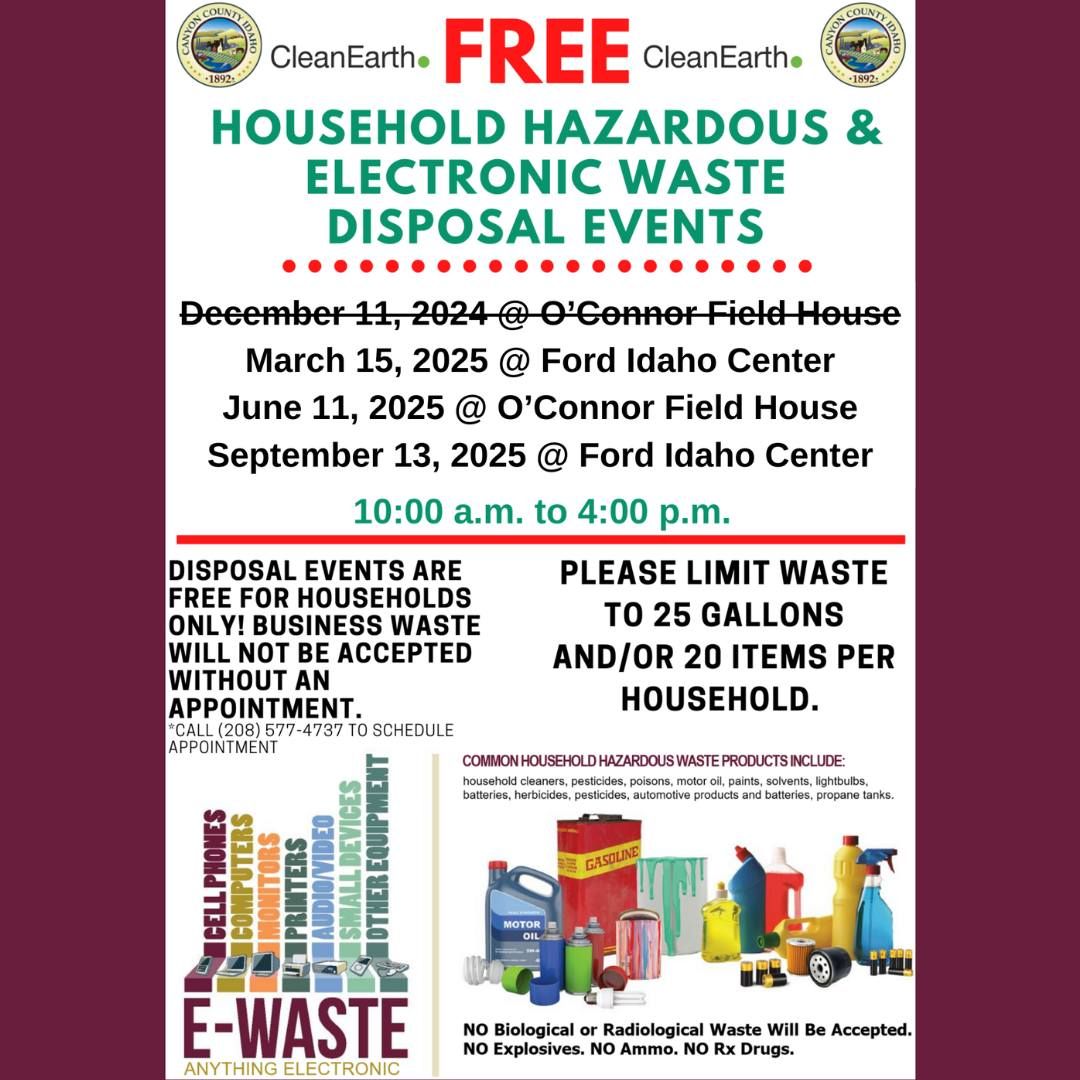 FREE Household Hazardous Waste & Electronic Disposal Event