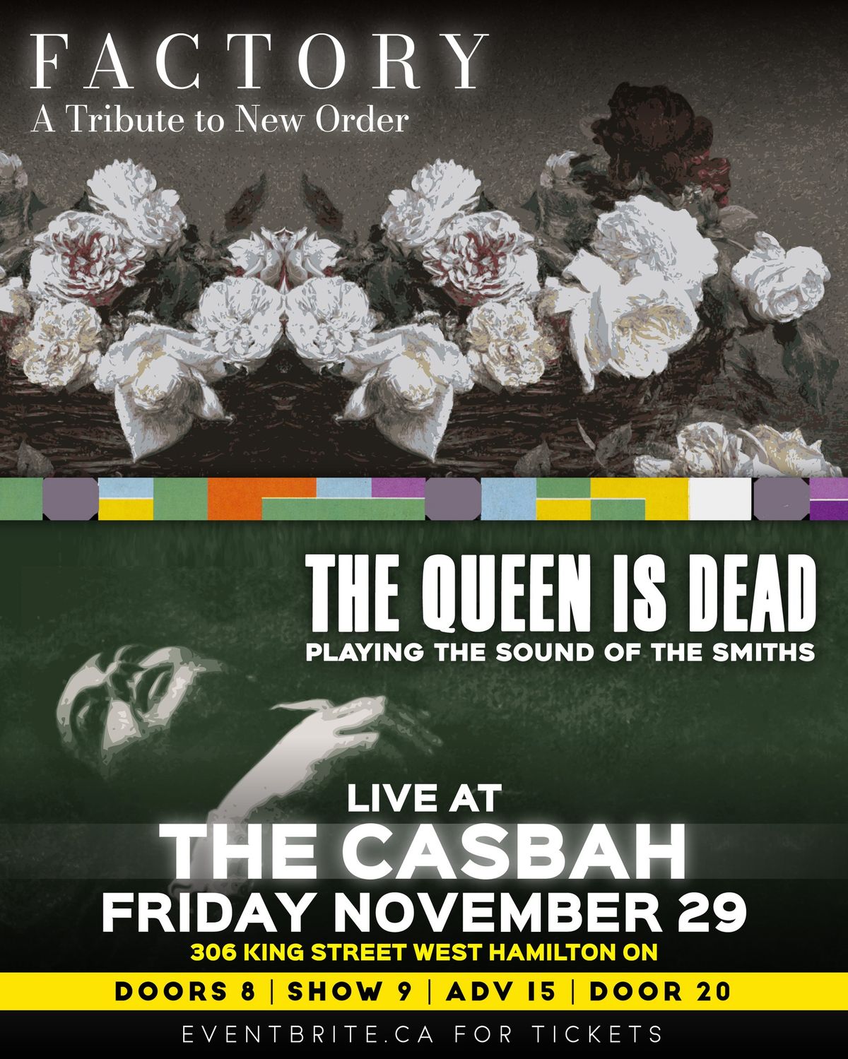 'FACTORY' (New Order Tribute) + THE QUEEN IS DEAD (Smiths Tribute):: FRI NOV 29 @ Casbah