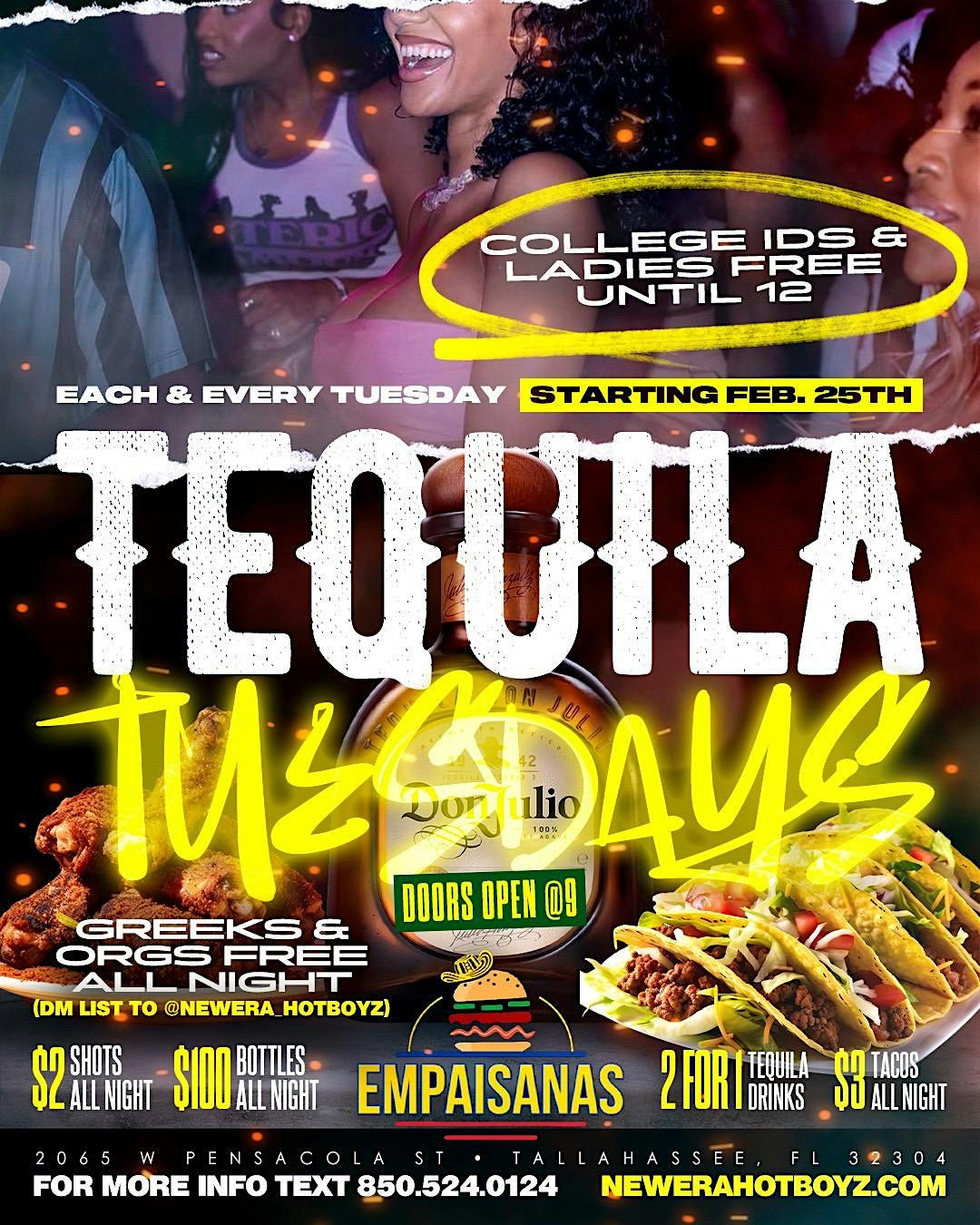 TEQUILA TUESDAYS: EACH & EVERY TUESDAY