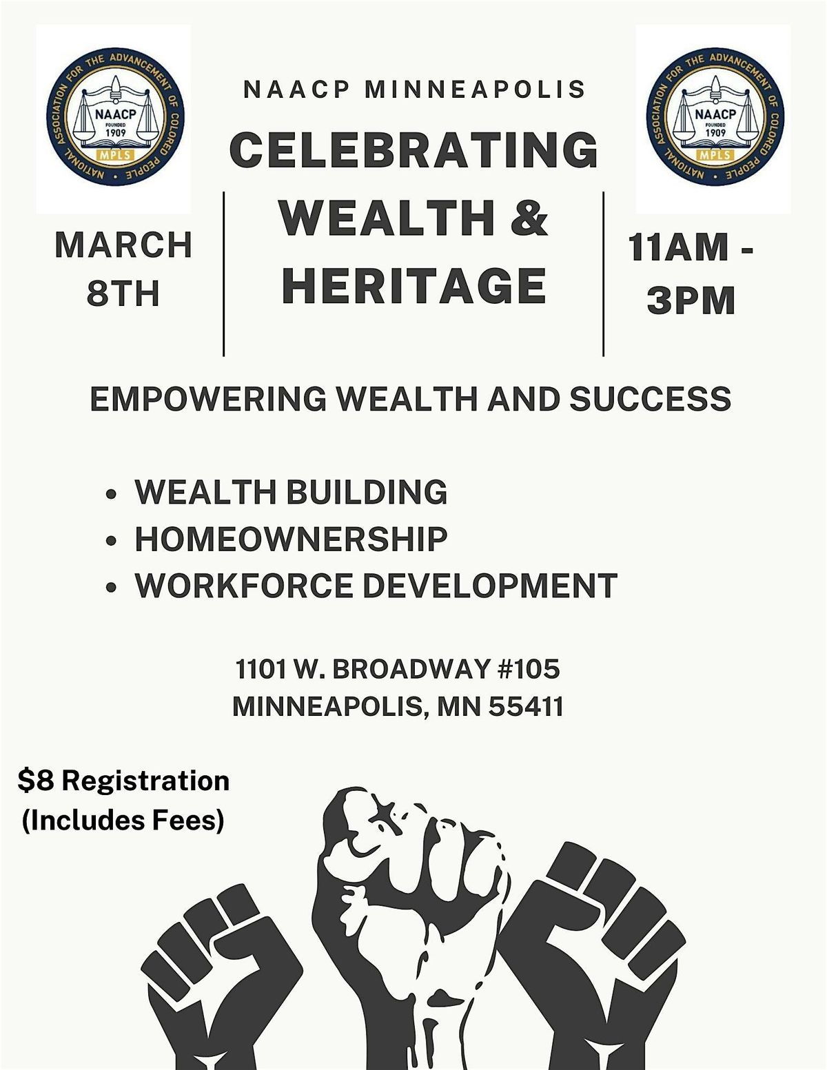 Mpls NAACP Housing Committee Presents Celebrating Wealth & Heritage