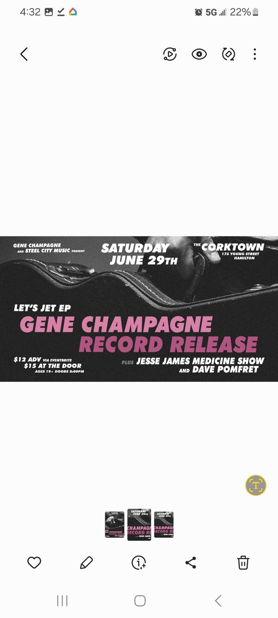 Gene Champagne Record Release