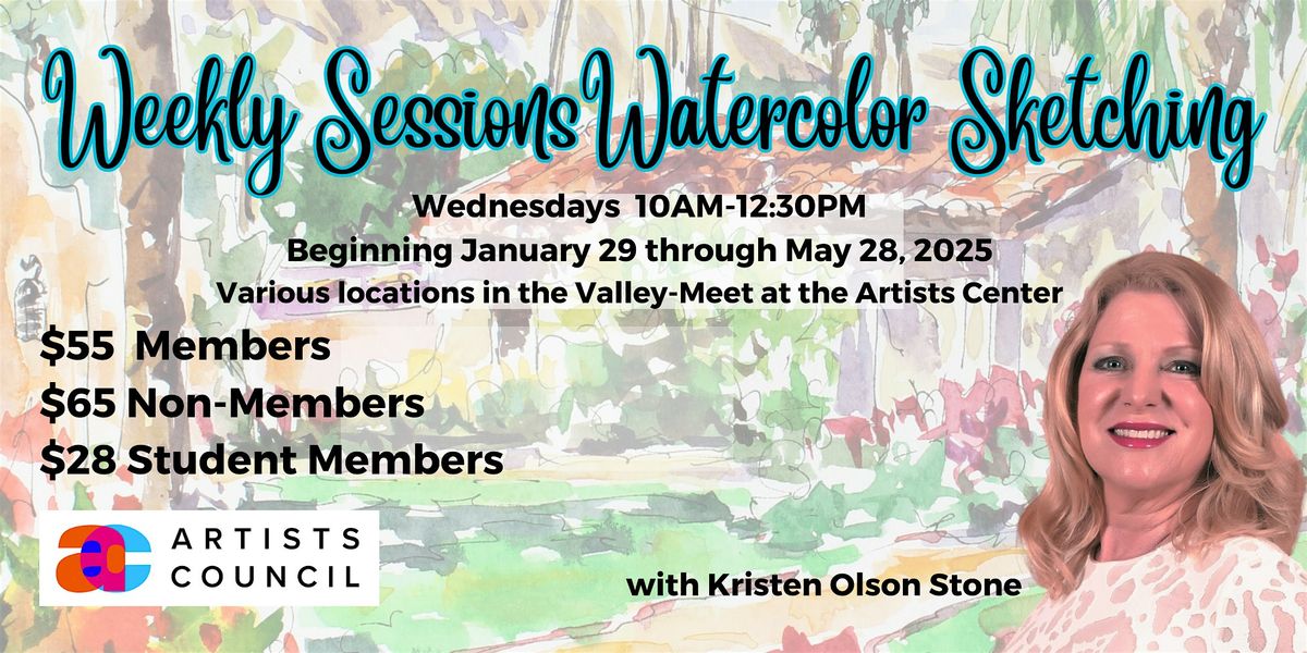 Weekly Sessions Watercolor Sketching with Kristen Olson Stone