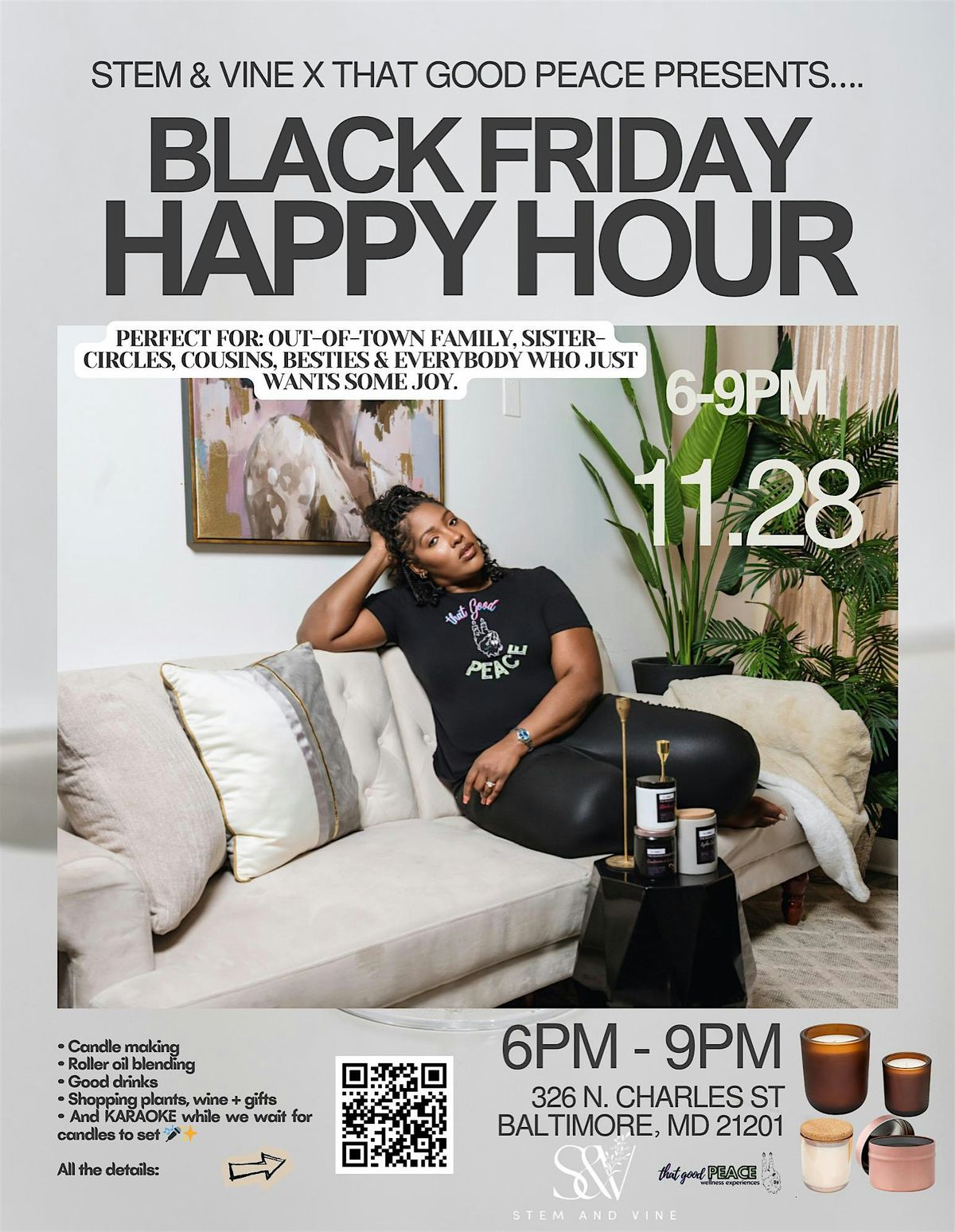 Stem & Vine x That Good Peace Black Friday Happy Hour