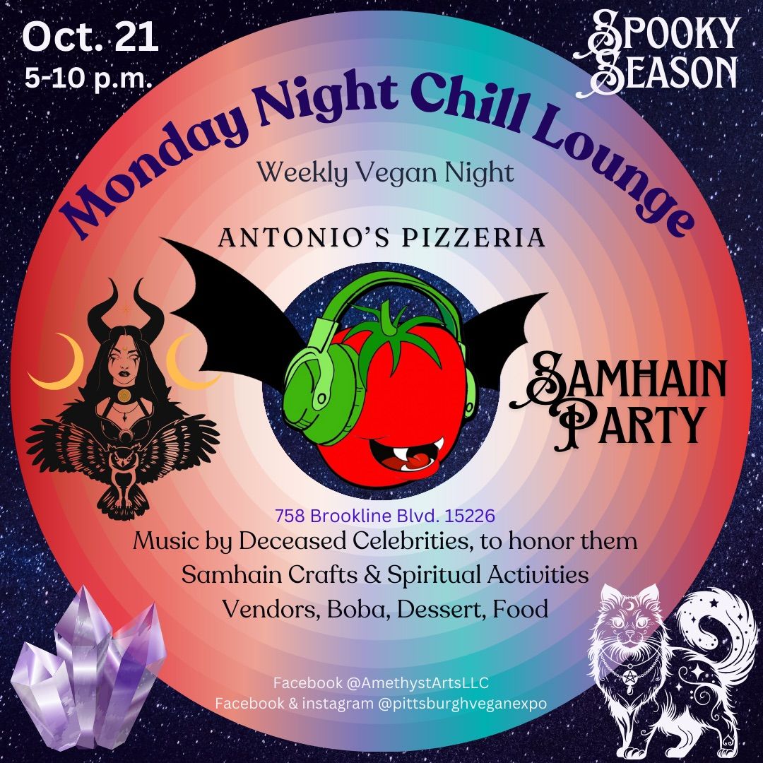 Samhain Party at the Spooky Chill Lounge (Oct. 21 Vegan Night)