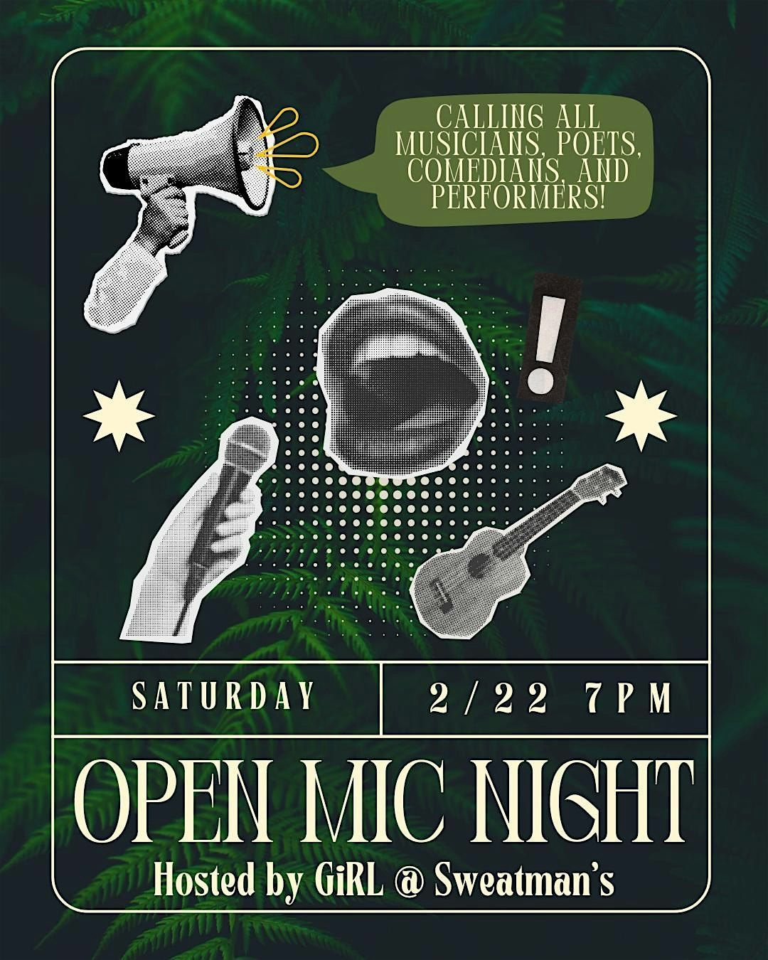 OPEN MIC at Sweatman's Garden