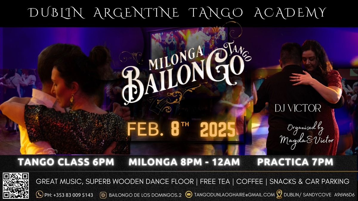 Argentine Tango: Class + Practica + Milonga (Dublin) 