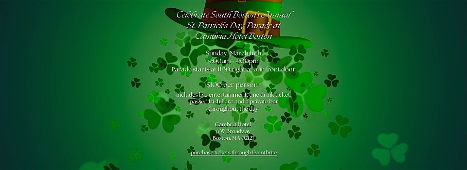 Celebrate St Patrick's Day at Cabria Hotel