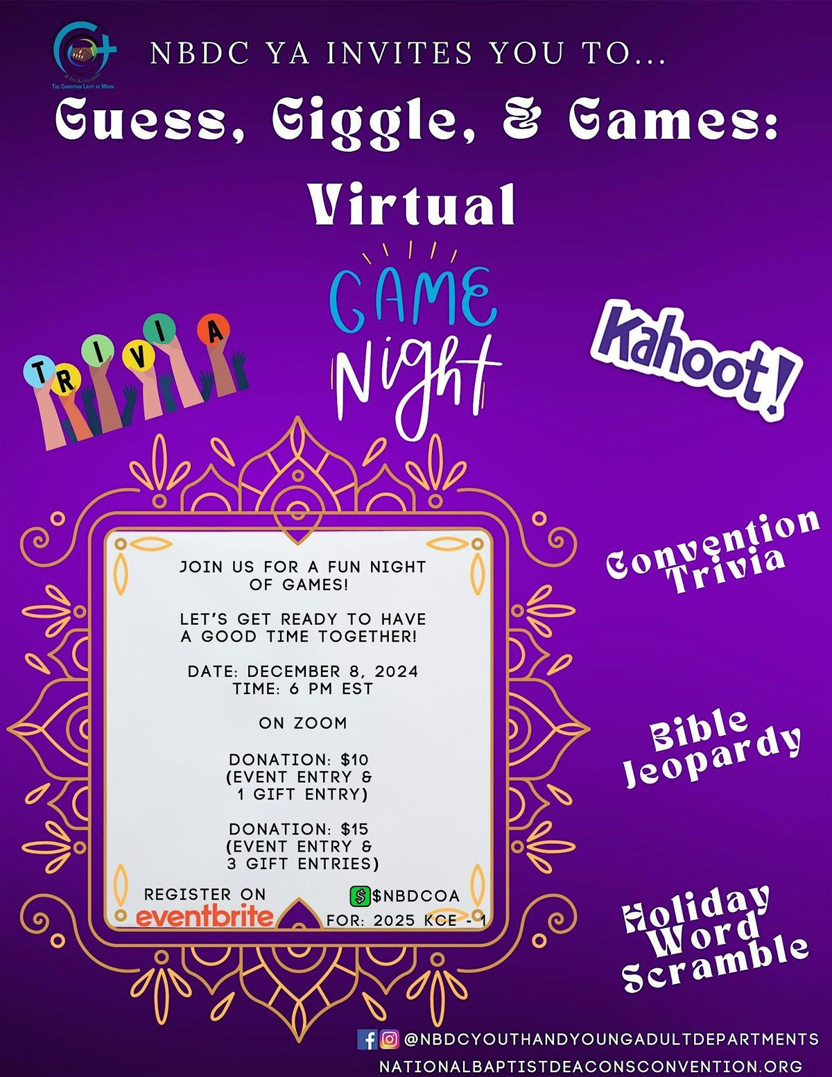 Guess, Giggle, & Games: Virtual Game Night