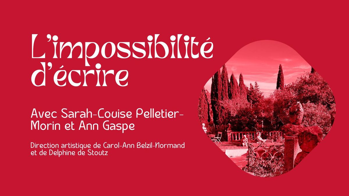 L'impossibilit\u00e9 d'\u00e9crire