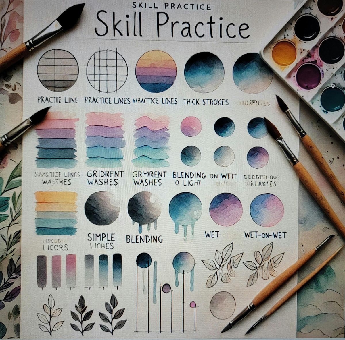 "Building Blocks of Watercolor: A Four-Week Progressive Course"