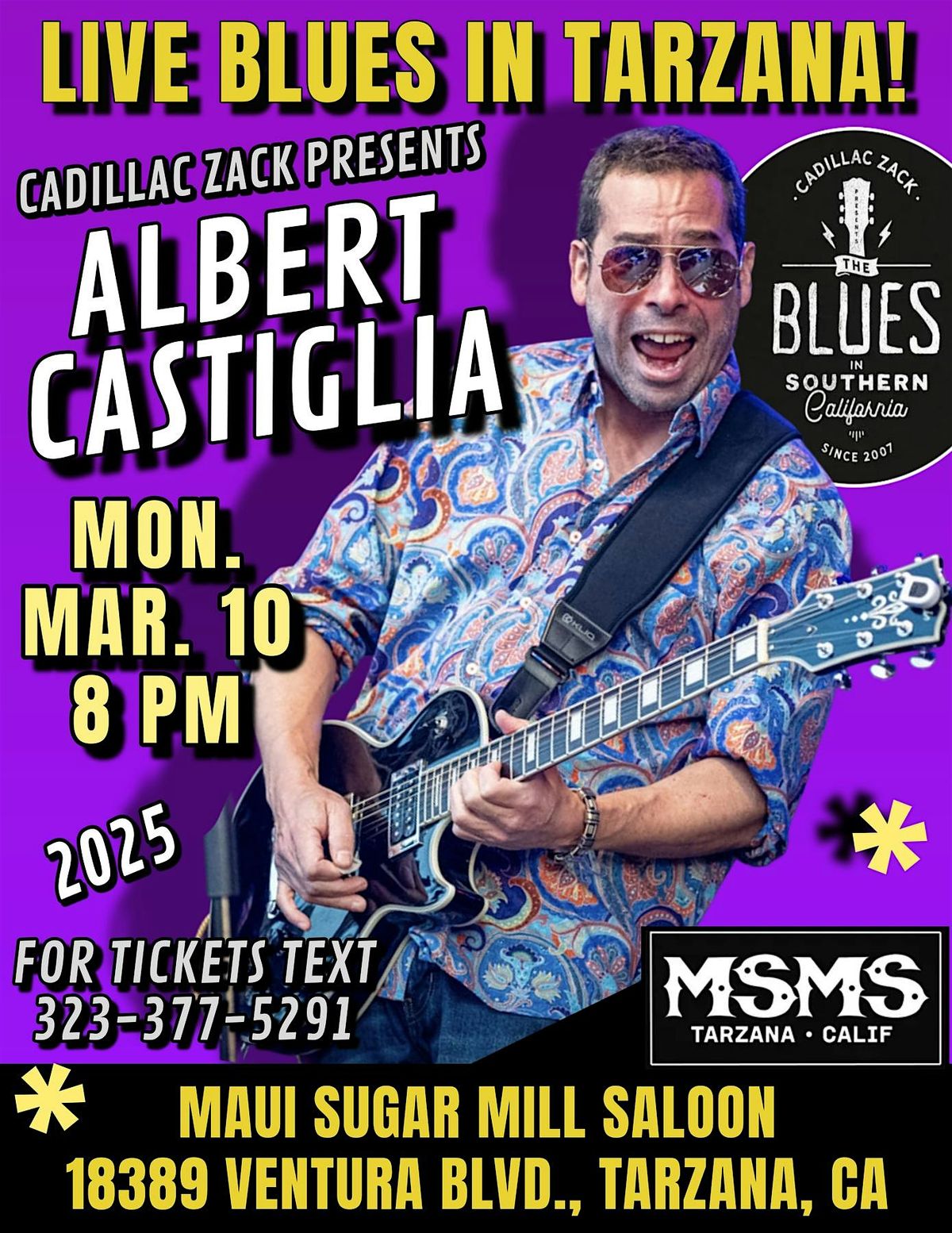 ALBERT CASTIGLIA - Blues-Rock Great - in TARZANA!