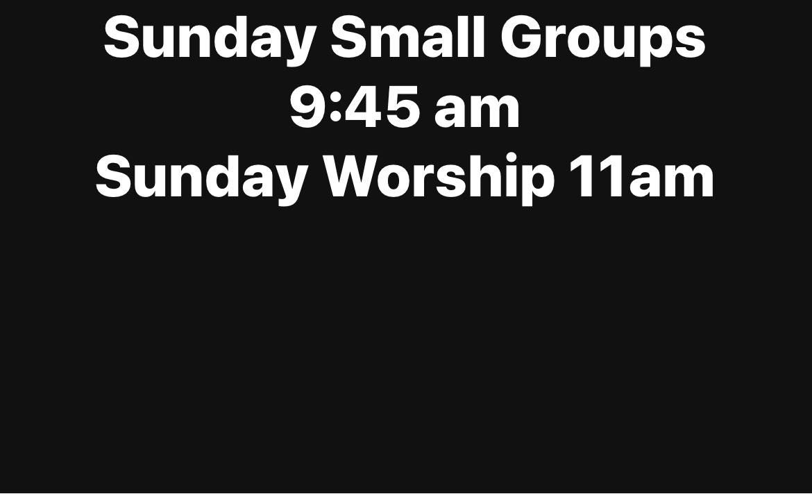 Sunday Small Groups 