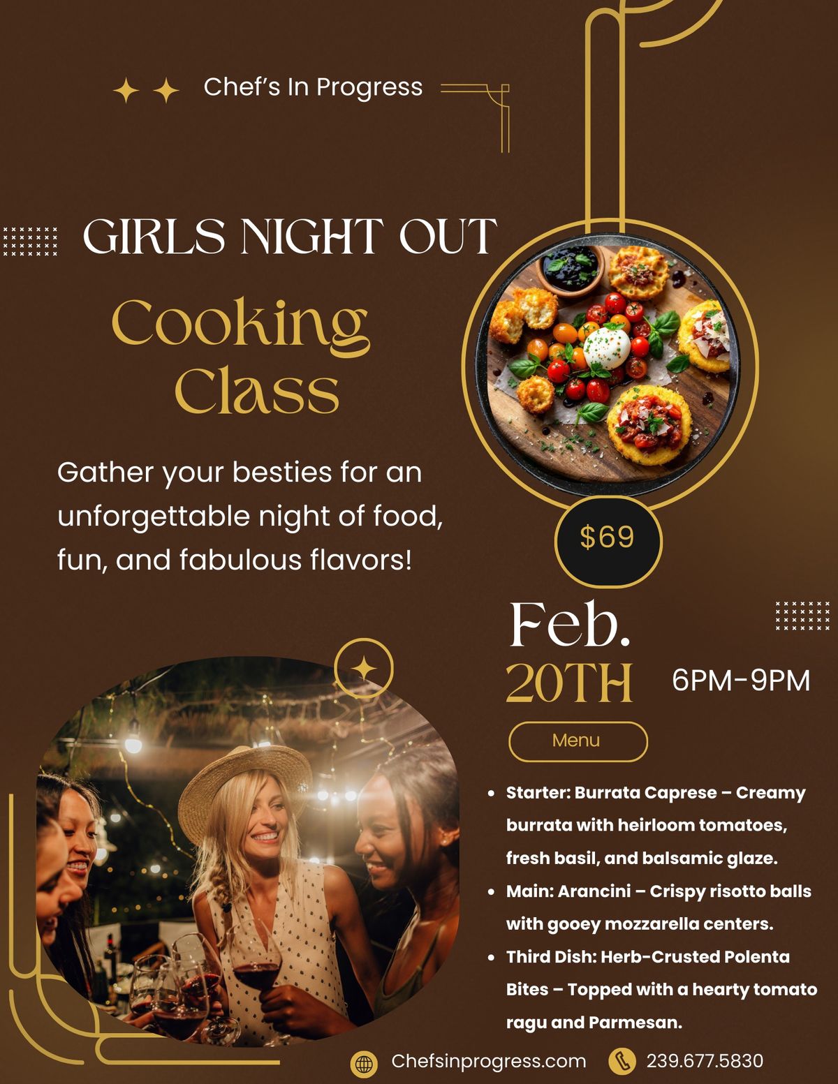 Girls Night Out Cooking Class: Italian Tapas & BYO Wine