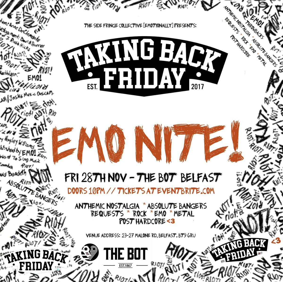 Emo Nite! at The Bot Belfast 28\/11\/25