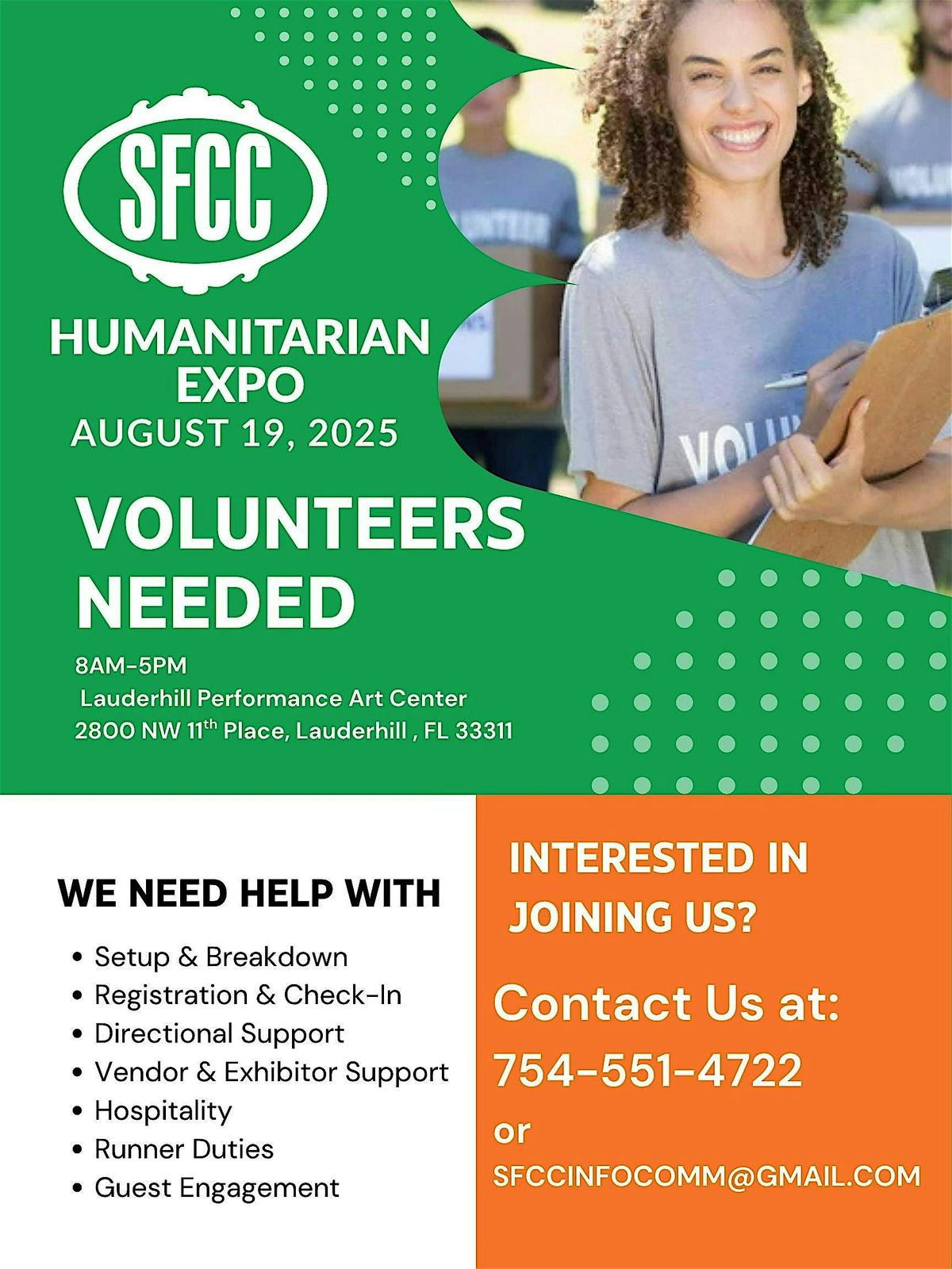 VOLUNTEERS NEEDED