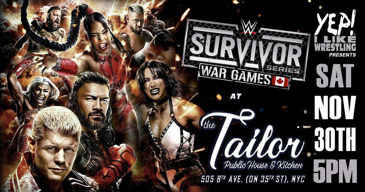 WWE Survivor Series Viewing Party at The Tailor Public House NYC