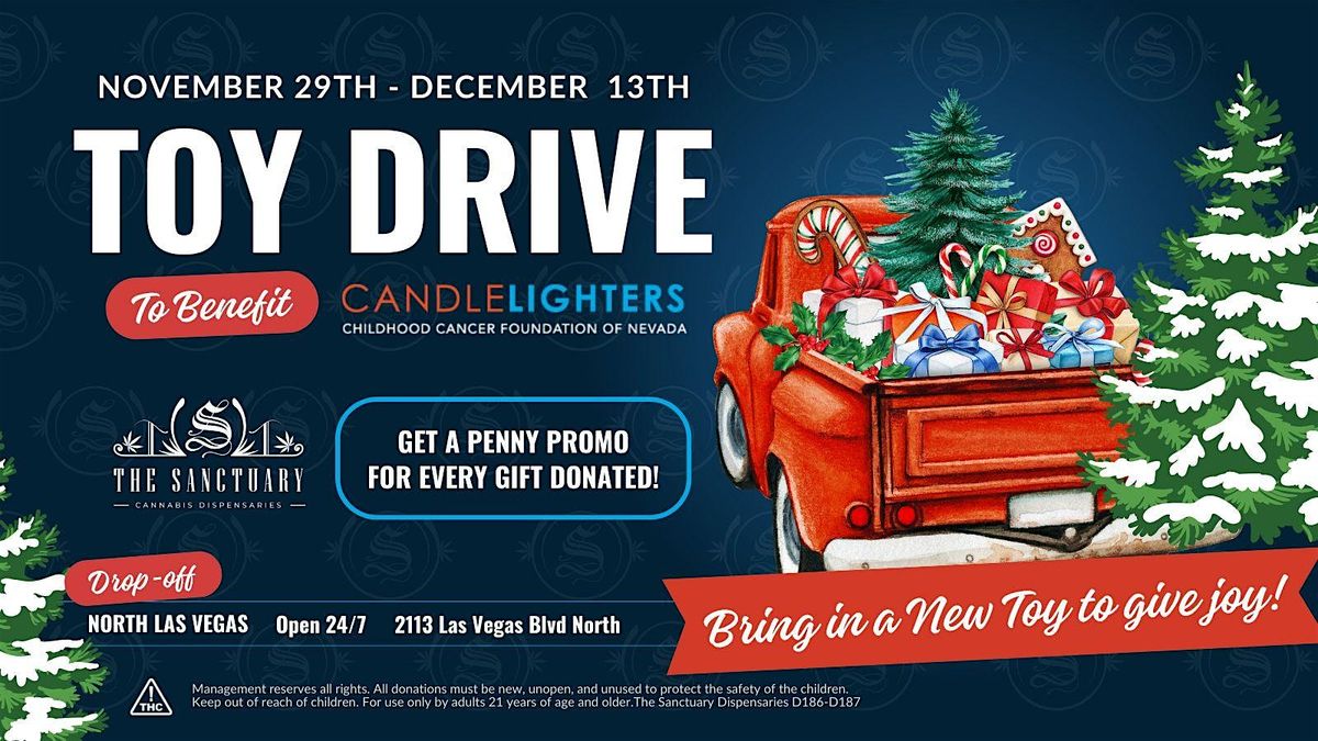 Toy drive @The Sanctuary for the Candlelighters Childhood Cancer foundation