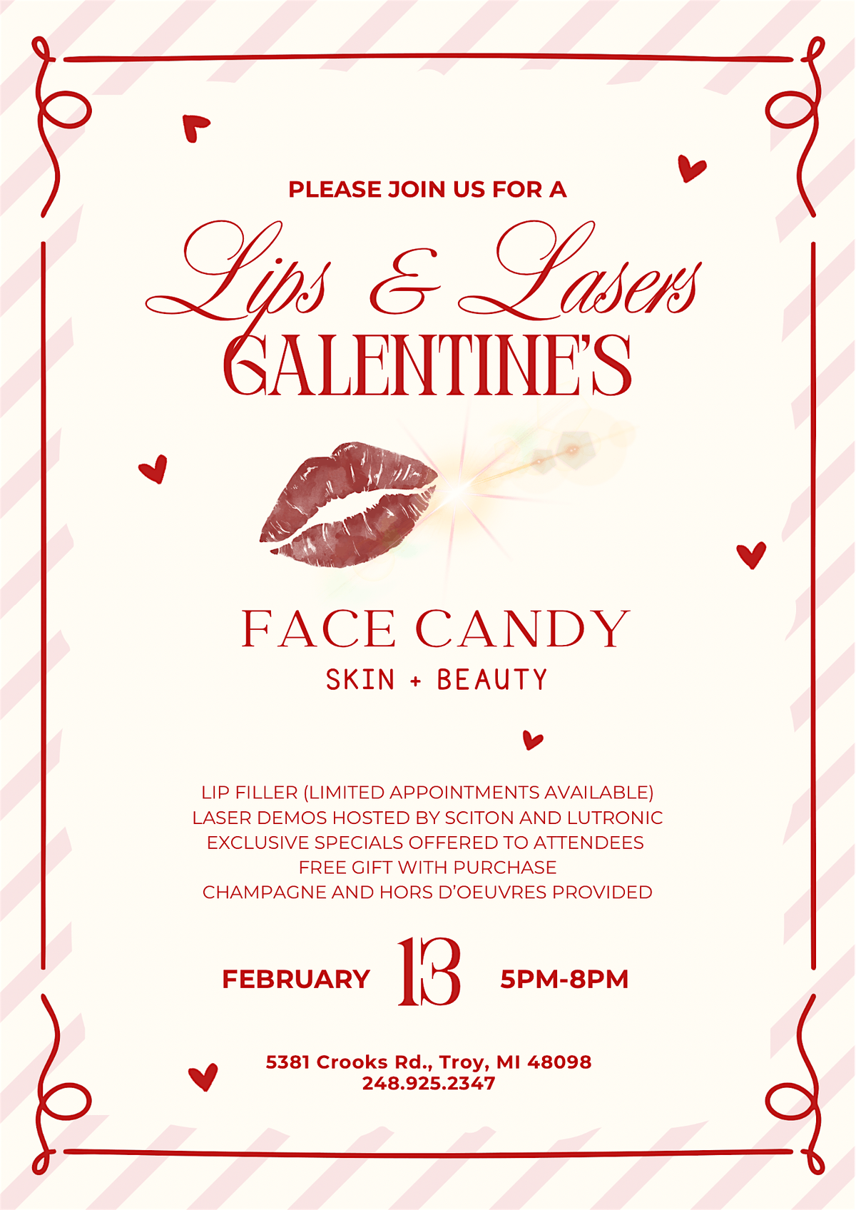 FACE CANDY'S LIPS & LASERS GALENTINE'S DAY