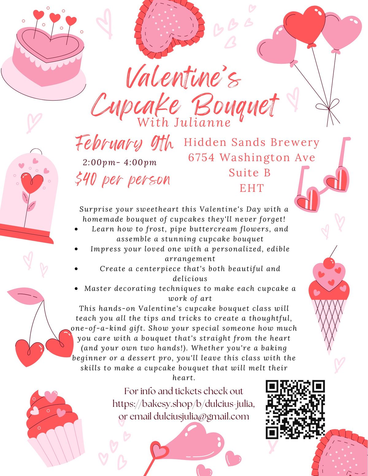 Hidden Sands Brewery Cupcake Bouquet Workshop