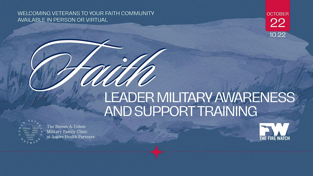 Faith Leader Military Awareness and Support Training - In Person