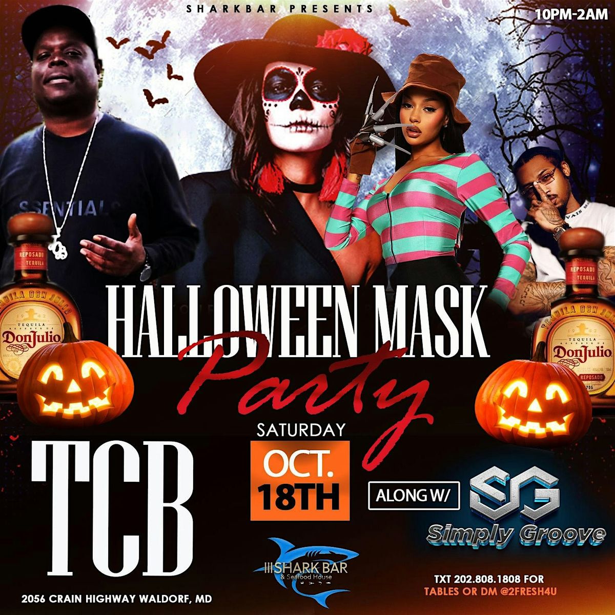 Halloween Mask Party with TCB and Simply Groove